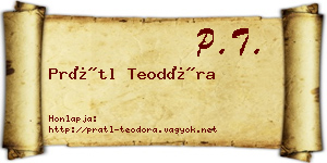 Prátl Teodóra névjegykártya